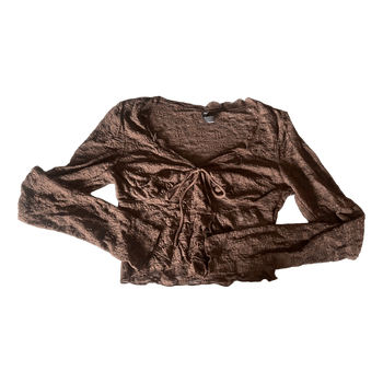 Brown lace top