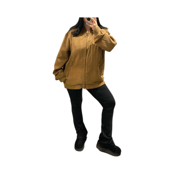 Brown bomber jacket