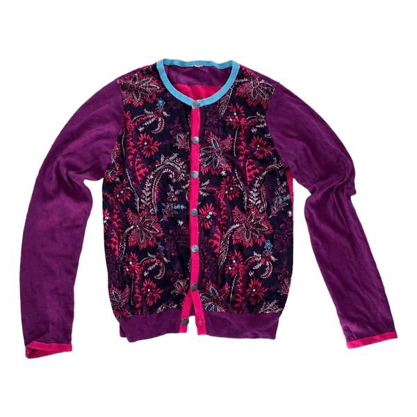 Kenzo Kuviollinen violetti neuletakki