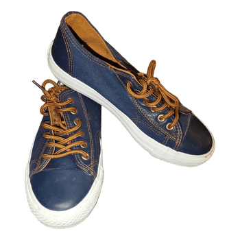 Blue denim sneakers