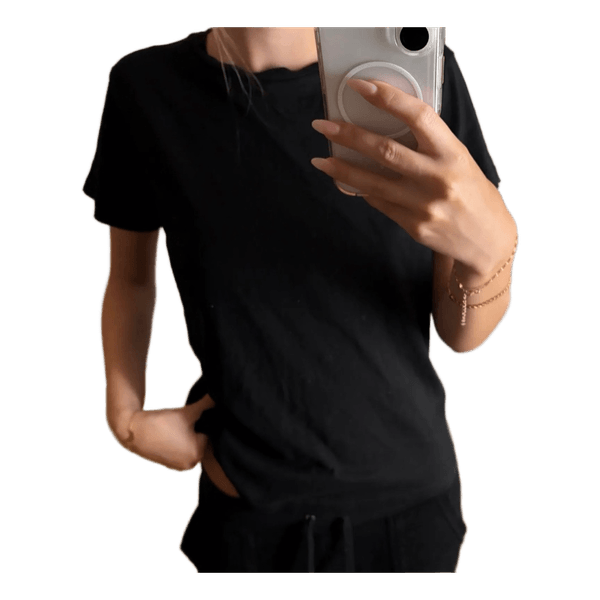 Sort t-shirt i bomuld