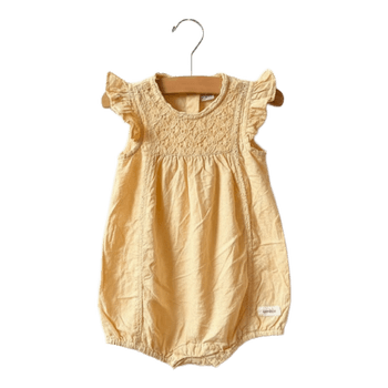 Yellow newborn baby romper