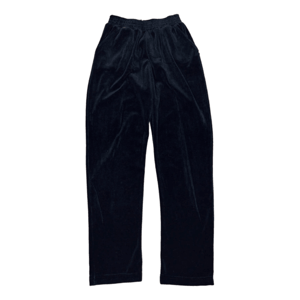Black velvet trousers