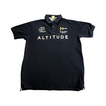 Navy blue polo shirt, Altitude