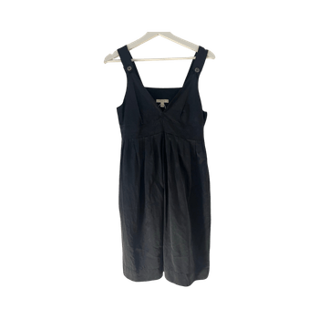 Black sleeveless midi dress