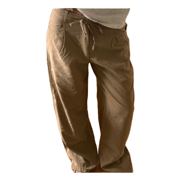 Zara Beige wide-leg trousers