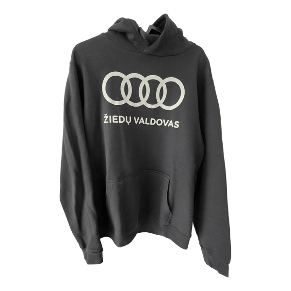 Black graphic print hoodie