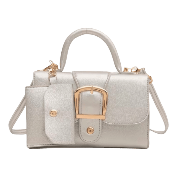 Silver mini crossbody handbag