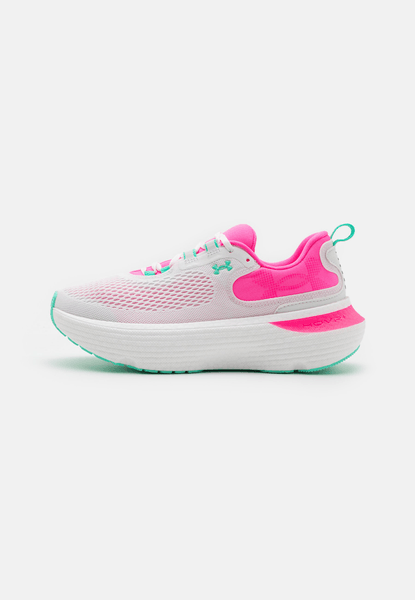 Running shoes white pink green