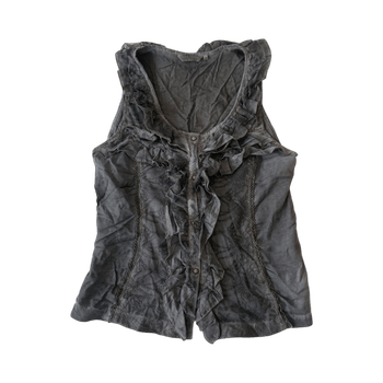 Ruffled sleeveless top