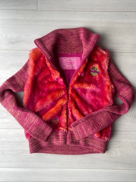 Pampolina Vintage pink zip cardigan