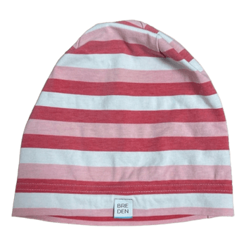 Striped cotton baby hat breden