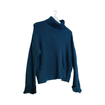 Teal turtleneck sweater