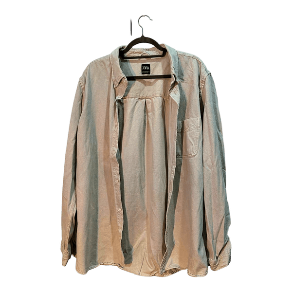 Zara beige cotton shirt/jacket