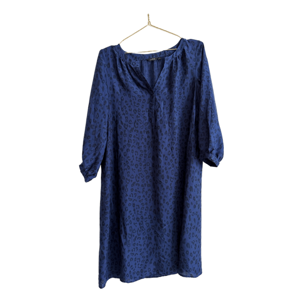 Lindex blue animal print dress