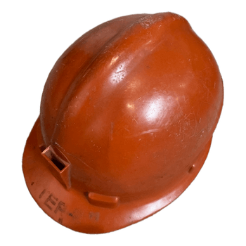 Orange industrial hard hat