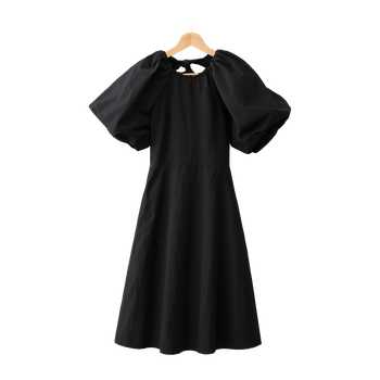 Black puff sleeve dress InWear