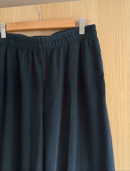 Navy blue wide leg trousers