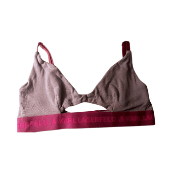 pink ribbed bralette