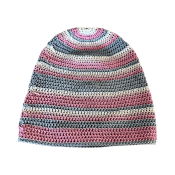 Striped crochet beanie