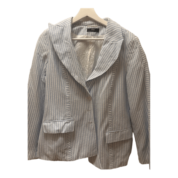 Blå hvidstribet blazer