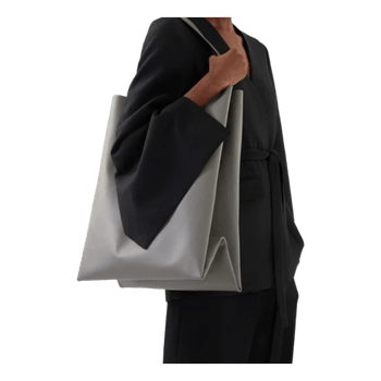 Pilkas tote krepšys