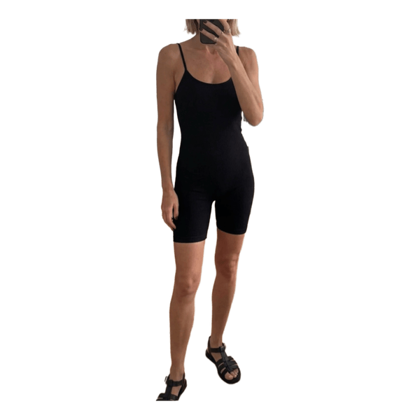 Black ribbed jumpsuit