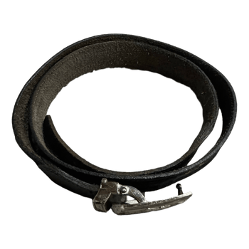 Black leather belt