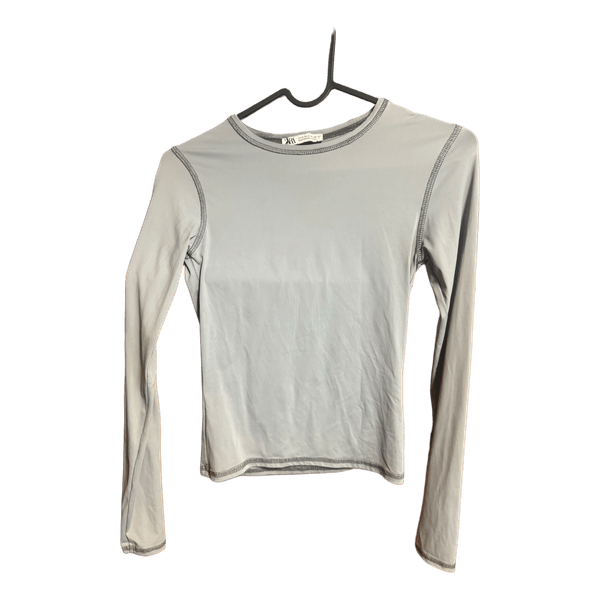 Zara grey long-sleeved top