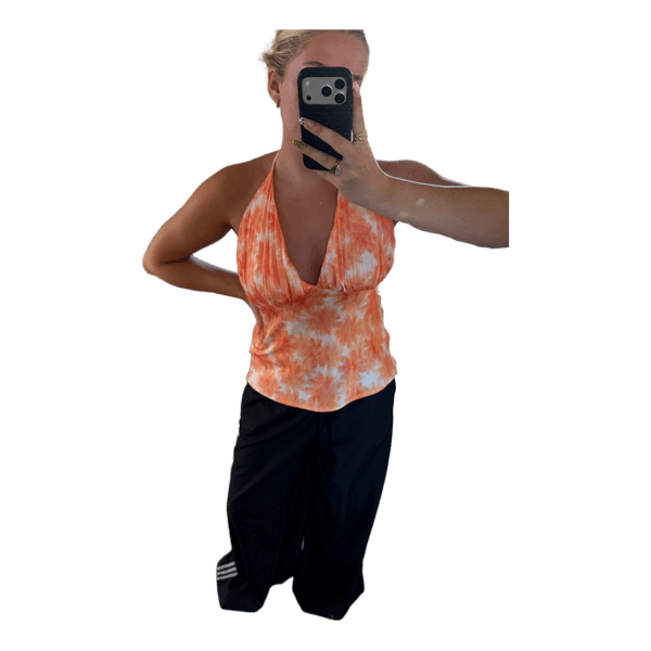 Orange halterneck top