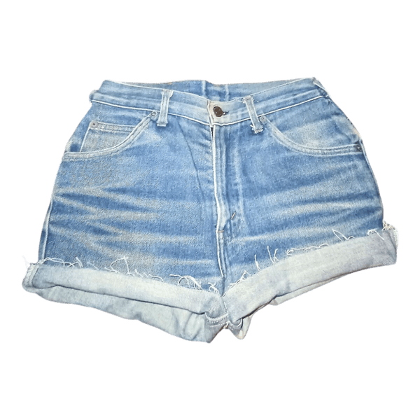 Blue denim shorts