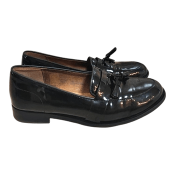 🖤 Glossy black patent loafers with tassels | Nessi | Size 38