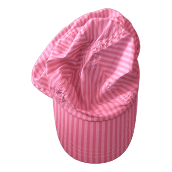 Pink striped baby hat