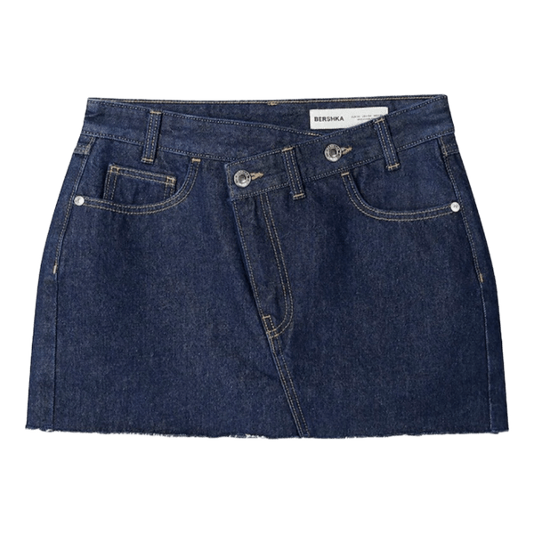 Blå denim nederdel