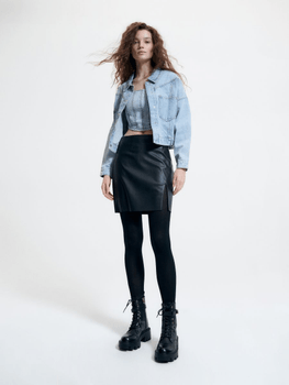 Faux leather skirt