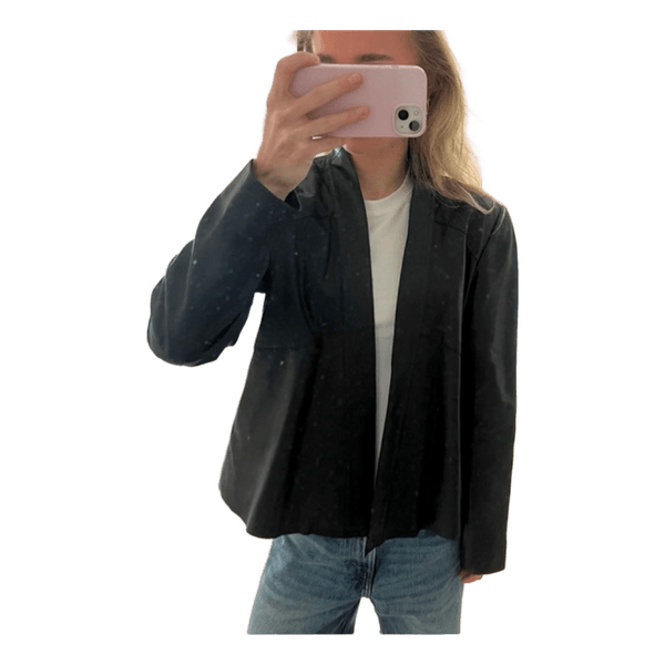 Sort læder jakke/blazer