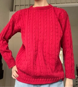 Red Vintage Knit Sweater