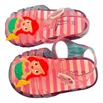 Pink mermaid jelly sandals