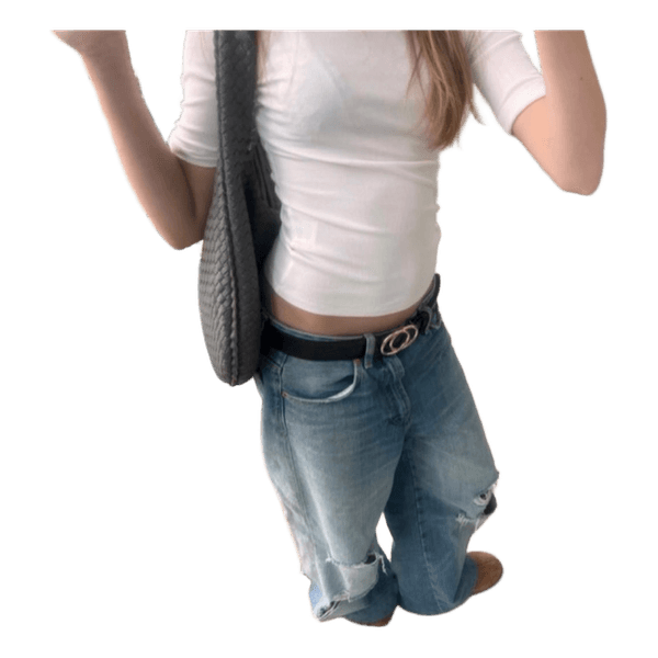 Lyseblå ripped jeans