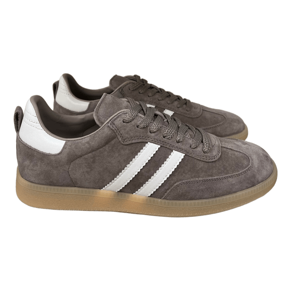 Grey suede sneakers