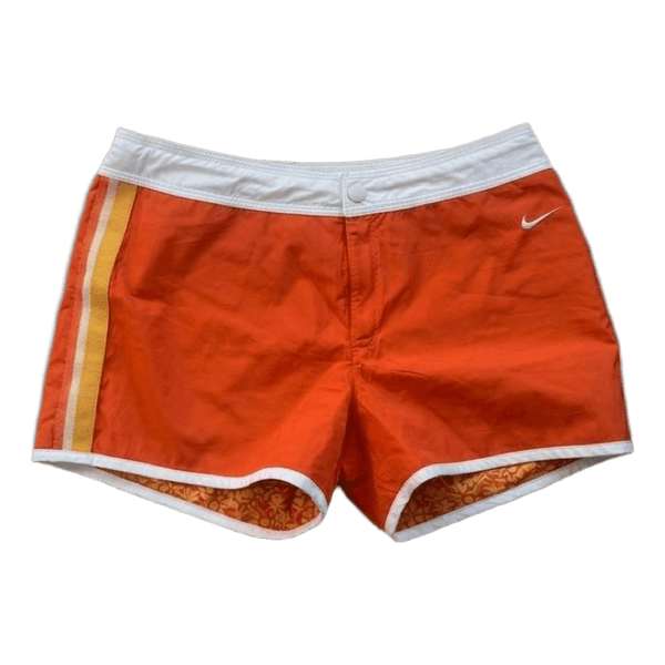 Nike orange patterned shorts y2k vintage