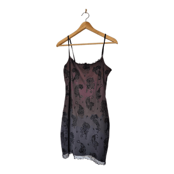 Black tiger pattern dress