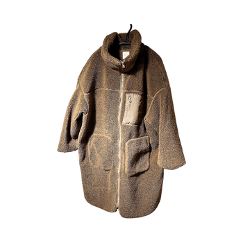 H&M beige pitkä nukkatakki