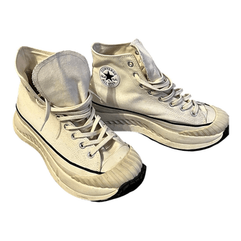 White Converse high-top sneakers