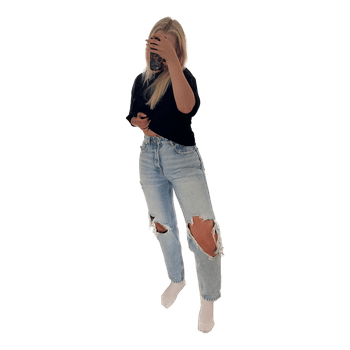 Zara Light blue ripped jeans