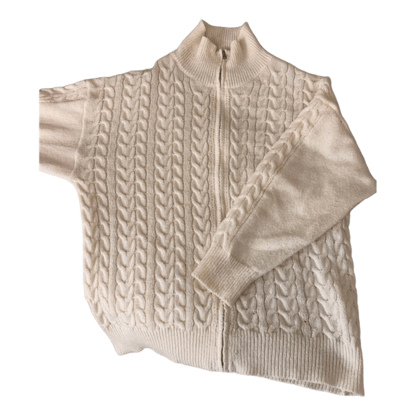 Cream cable knit cardigan
