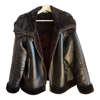 Black faux leather jacket