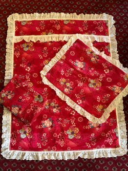 Floral red bedding set