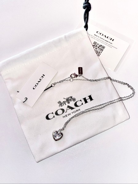 COACH Stone Heart Pendant Necklace