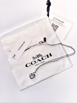 COACH Stone Heart Pendant Necklace